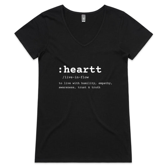 Womens V-Neck 'heartt' Tee