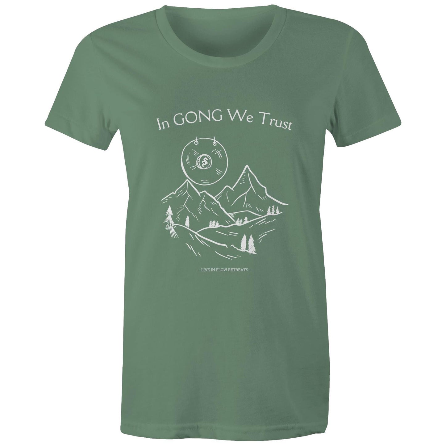 Women's Maple 'In GONG We Trust' Stencil Tee