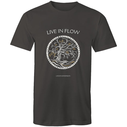 Mens 'Live In Flow' Stencil Tee