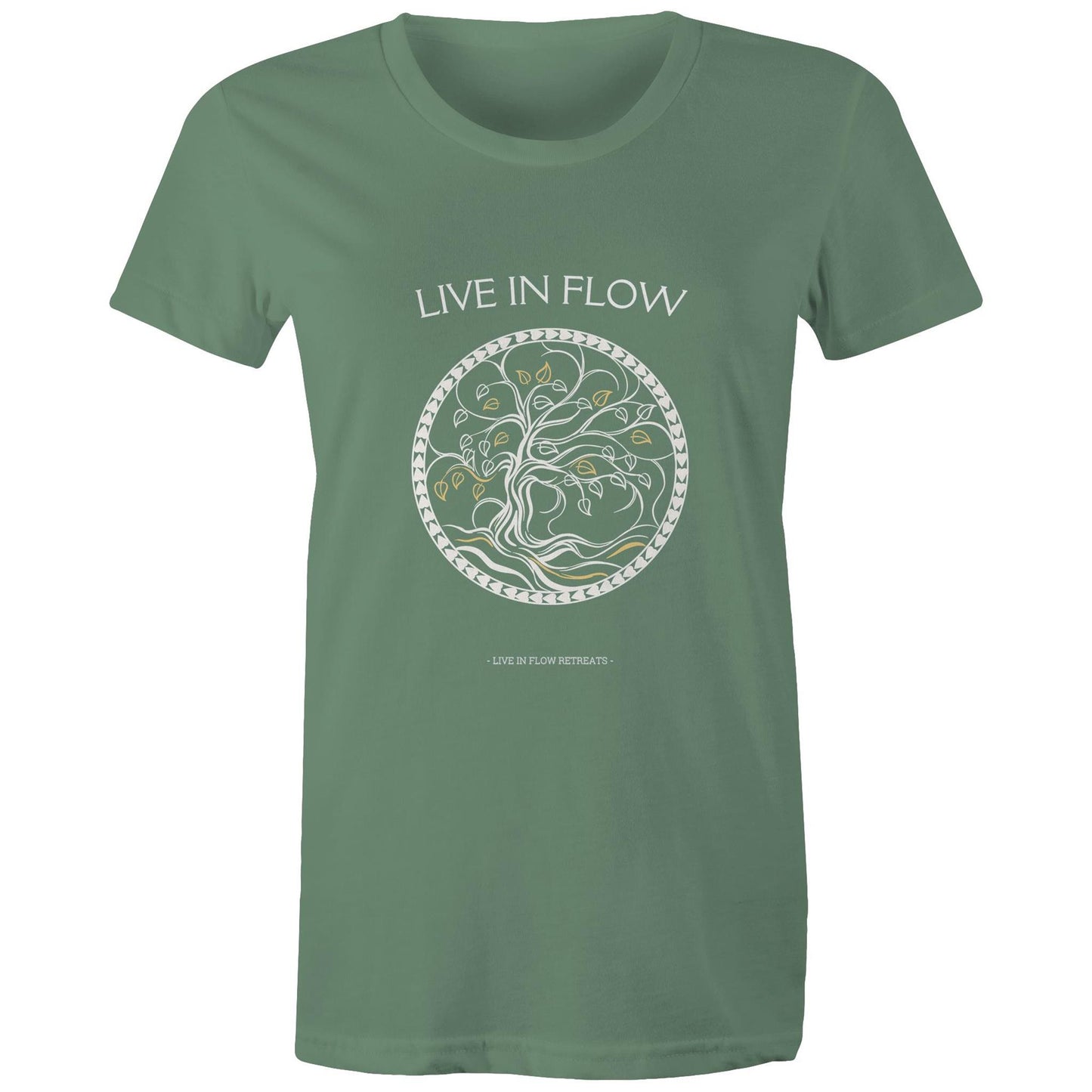 Women's Maple 'Live In Flow' Stencil Tee
