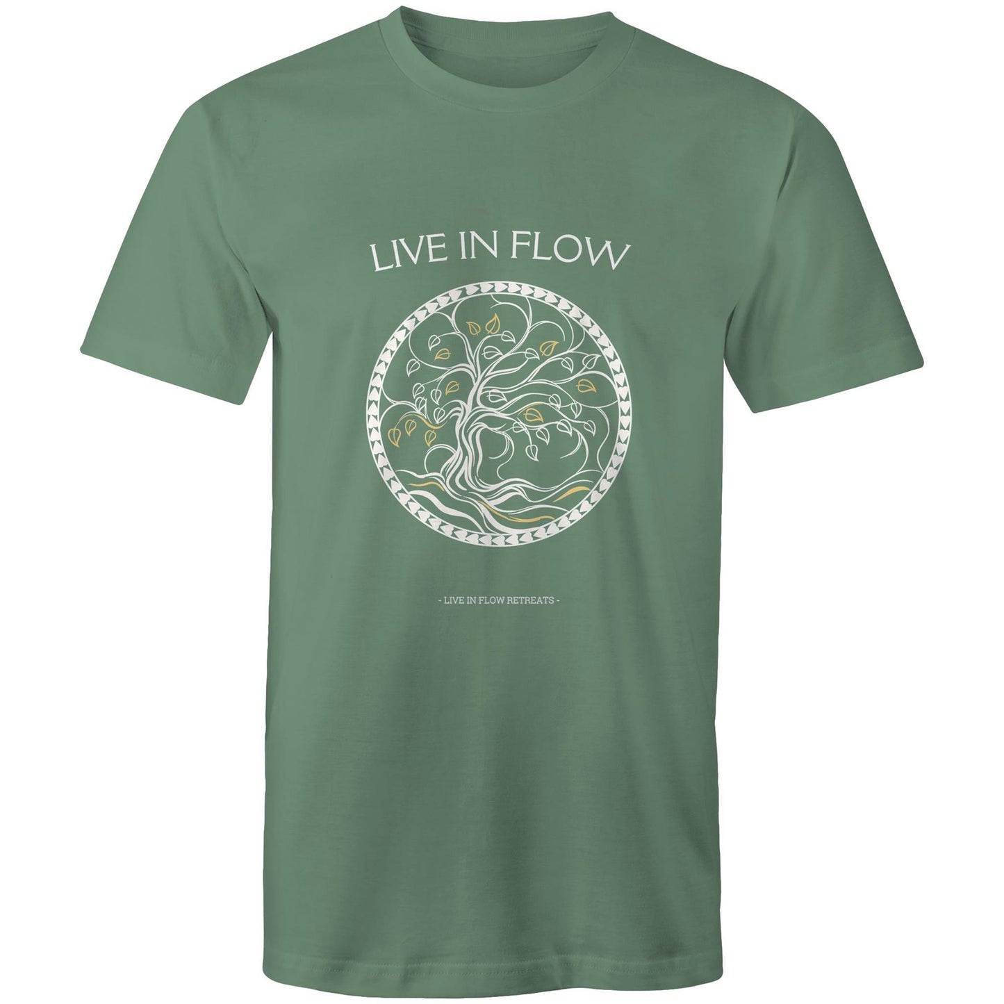 Mens 'Live In Flow' Stencil Tee