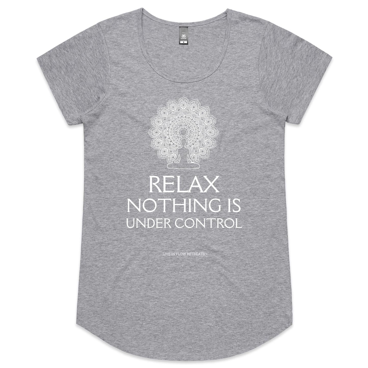 Womens Scoop Neck 'Relax' Stencil Tee