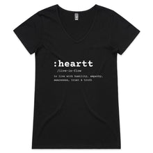 Load image into Gallery viewer, Womens V-Neck &#39;heartt&#39; Tee
