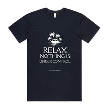 Load image into Gallery viewer, Mens Organic &#39;Relax&#39; Stencil Tee
