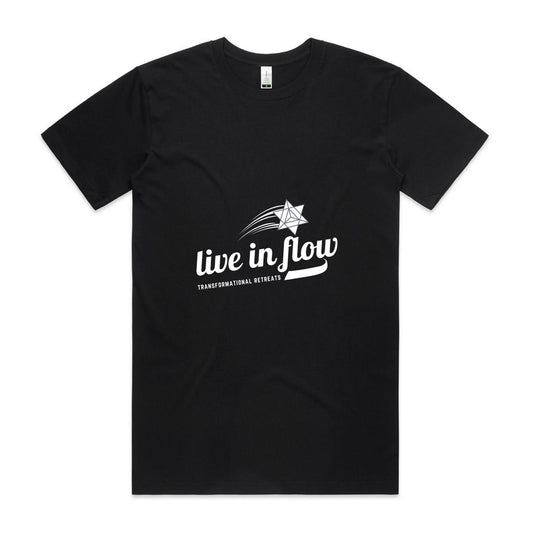 Mens Organic 'baseball' style Live In Flow Tee