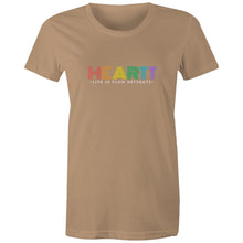 Load image into Gallery viewer, Women&#39;s &#39;Heart: Chakra Colours&#39; Maple Tee
