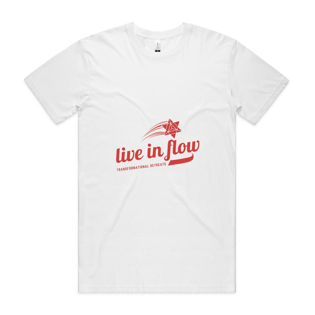 Mens Organic 'baseball' style Live In Flow Tee